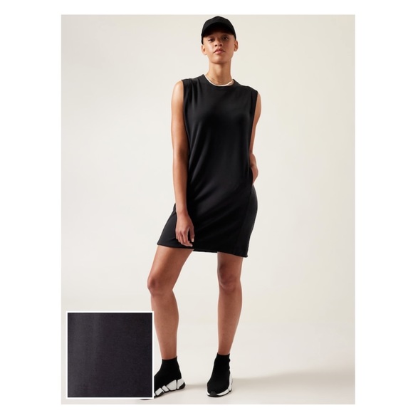 seasoft rib mini tank dress Athleta Women's Seasoft Rib Mini Tank Dress Black Size XS